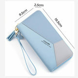 Leder Geldbeutel Frauen lange Geldbörse Portemonnaie Kartenhalter women wallet