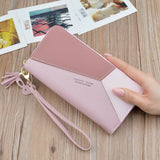 Leder Geldbeutel Frauen lange Geldbörse Portemonnaie Kartenhalter women wallet
