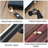 Leder Geldbeutel Frauen lange Geldbörse Portemonnaie Kartenhalter women wallet