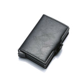 Leder Kartenhalter Kartenetui RFID Geldklammer Geldbeutel Cardholder Case Wallet