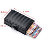 Leder Kartenhalter Kartenetui RFID Geldklammer Geldbeutel Cardholder Case Wallet