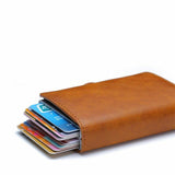 Leder Kartenhalter Kartenetui RFID Geldklammer Geldbeutel Cardholder Case Wallet