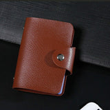 Cuir 24 Bits Id-Kartenhalter Multifonctions Business Banque Porte-Cartes