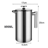 Push Sie Coffee Machine Percolator Pot Container Double-Layer & Large Kapazit