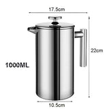 Push Sie Coffee Machine Percolator Pot Container Double-Layer & Large Kapazit