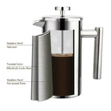 Push Sie Coffee Machine Percolator Pot Container Double-Layer & Large Kapazit