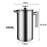 Push Sie Coffee Machine Percolator Pot Container Double-Layer & Large Kapazit