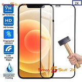 2 Pcs Tempered Glass for iPhone 16 15 14 13 12 11 X  XS 8 7 Screen Protector 9H
