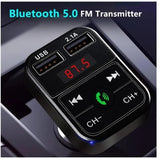 Auto Fm Trasmettitore senza Fili Radio Mp3 Con Dual Caricatore USB LCD per Handy