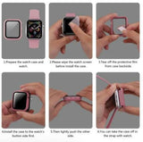 Case+Glass Protective Case Compatible With Apple Iwatch Series 1 2 3 4 5 6 Se 7