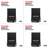 Sandisk Ultra Fit Clé USB 128GB 3.1 Flash Entraînement Grande Vitesse Pendrive