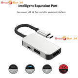 3in1 USB-C to 4K Video Cable OTG Converter for Notebook Mac Chromebook Top