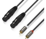 Câble double RCA vers double XLR mâle connecteur audio stéréo Hifi micro