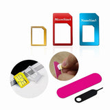 5 in1 Nano Micro Standard Sim Kartenadapter Kit Konverterfach offen Nadel