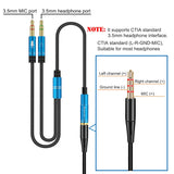 3,5-mm-Mikrofon-Headset-Audio-Splitter-Kabel Buchse auf 2 Stecker-Kopfhörerkabel