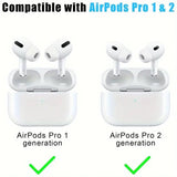 Ear pads for AirPods PRO / PRO 2, ear caps earplugs 3 pairs S/M/L white