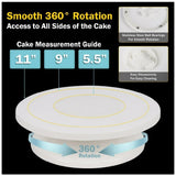 Cake Decorating Kit 6pcs Cake Turntable with 2 Frosting Straight Angled Spatula