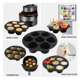 7 Cups Muffin Pans Airfryer Silicone Cupcake Mold for 3.5 to 5.8 L Non Stick