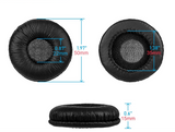Paar Ohrpolster für Sennheiser PX100 PX100II PX100-II PX 100  Kunstleder Schwarz