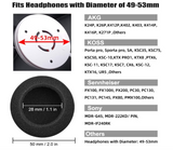 Ersatz Schaumstoff Ohrpolster 50mm für Kopfhörer AKG KOSS Sennheiser Sony 5 Paar