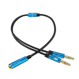 3,5-mm-Mikrofon-Headset-Audio-Splitter-Kabel Buchse auf 2 Stecker-Kopfhörerkabel