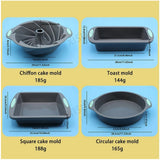 Heat resistant Silicone Cake Pan Set Bread Loaf Muffin Donut Cake baking tray