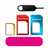 5 in1 Nano Micro Standard Sim Kartenadapter Kit Konverterfach offen Nadel