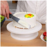 Cake Decorating Kit 6pcs Cake Turntable with 2 Frosting Straight Angled Spatula
