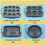 Heat resistant Silicone Cake Pan Set Bread Loaf Muffin Donut Cake baking tray