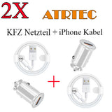 2X 5A Schnellladegerät Mini Dual USB Autoladegerät + iPhone Kabel für Handy