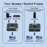 HDMI Switch HDMI Splitter HDMI switcher HD TV/Fire Stick/Xbox/PS4/5 2 in 1 out