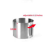 Cake Rings For Baking 430 Stainless Steel 6-30cm Rustproof Adjustable With Scale