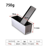 Cake mold baking tool with lid Six sizes Aluminum alloy Toast box Bread Loaf Pan