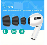 Ohrpolster für AirPods PRO / PRO 2, Ohrkappen Ohrstöpsel 3 paar S/M/L Schwarz