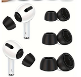 Ohrpolster für AirPods PRO / PRO 2, Ohrkappen Ohrstöpsel 3 paar S/M/L Schwarz