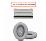 Kopfband und  EARPADS for Bose QuietComfort QC15 QC25 QC35 QC45 QC35 II Silber