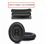 Kopfband + Earpads for Bose QuietComfort QC35 QC15 QC45 QC25 Q35 II Schwarz