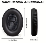 EAR PADS for Bose QuietComfort QC35 QC15 QC45 QC25 Q35 II Black 1 Pair