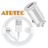 2X 5A Schnellladegerät Mini Dual USB Autoladegerät + iPhone Kabel für Handy