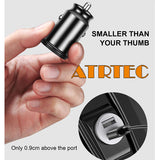 2X 5A Schnellladegerät Mini Dual USB Autoladegerät + iPhone Kabel für Handy