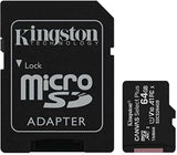 Kingston Micro SD-Karte Class10 Flash Speicherkarte canvas UHS-I 100MB/s  64GBGB