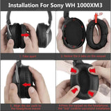 Headband + Earpads for Sony Headphone Sony WH-1000XM3 Black