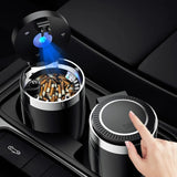 Aschenbecher für Zigaretten im Auto mit Deckel, LED-Licht, tragbar und abnehmbar