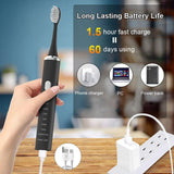 Elektrische Zahnbürste mit Vibration, wiederaufladbarer USB-Ladehülle