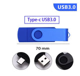 OTG USB-C Flash Drive Type-C Pendrive 32GB 64GB 128GBUSB Stick Memory Stick 3.0