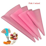 4Pcs/Set Silicone Pastry Bag Tips Cake Icing Piping Cream Cake Decorating Tools