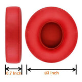 Ersatz Ohrpolster Earpad für Beats Solo 2.0/3.0 Wired/ Wireles Rot 1 paar
