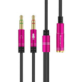3,5-mm-Mikrofon-Headset-Audio-Splitter-Kabel Buchse auf 2 Stecker-Kopfhörerkabel