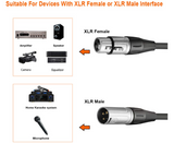 50cm 1 XLR-Buchse auf 2 XLR-Stecker Mikrofon Stecker Y Splitter Kabel