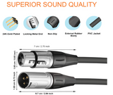 50cm 1 XLR-Buchse auf 2 XLR-Stecker Mikrofon Stecker Y Splitter Kabel